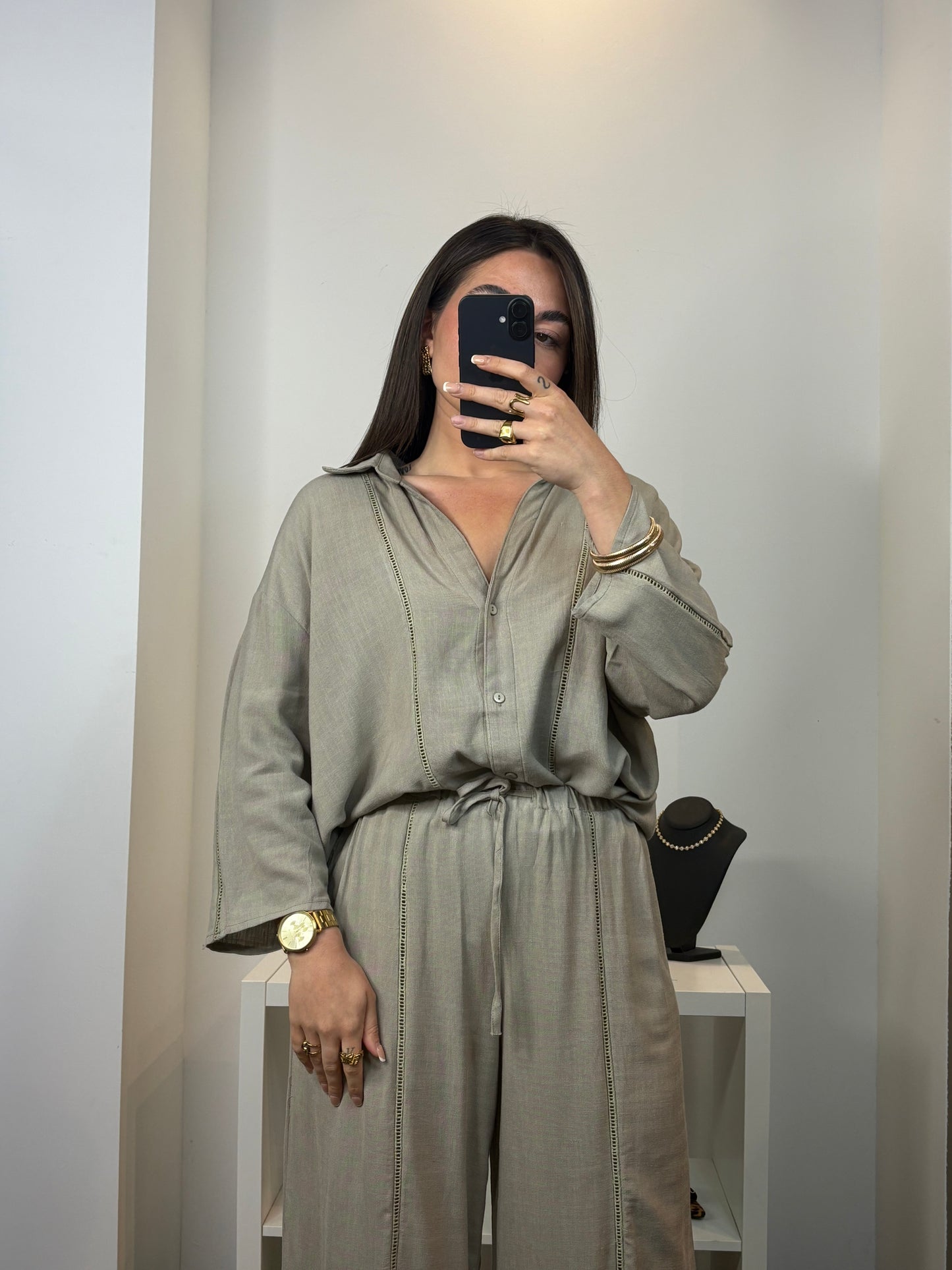 ENSEMBLE CHEMISE/PANTALON OVERSIZE