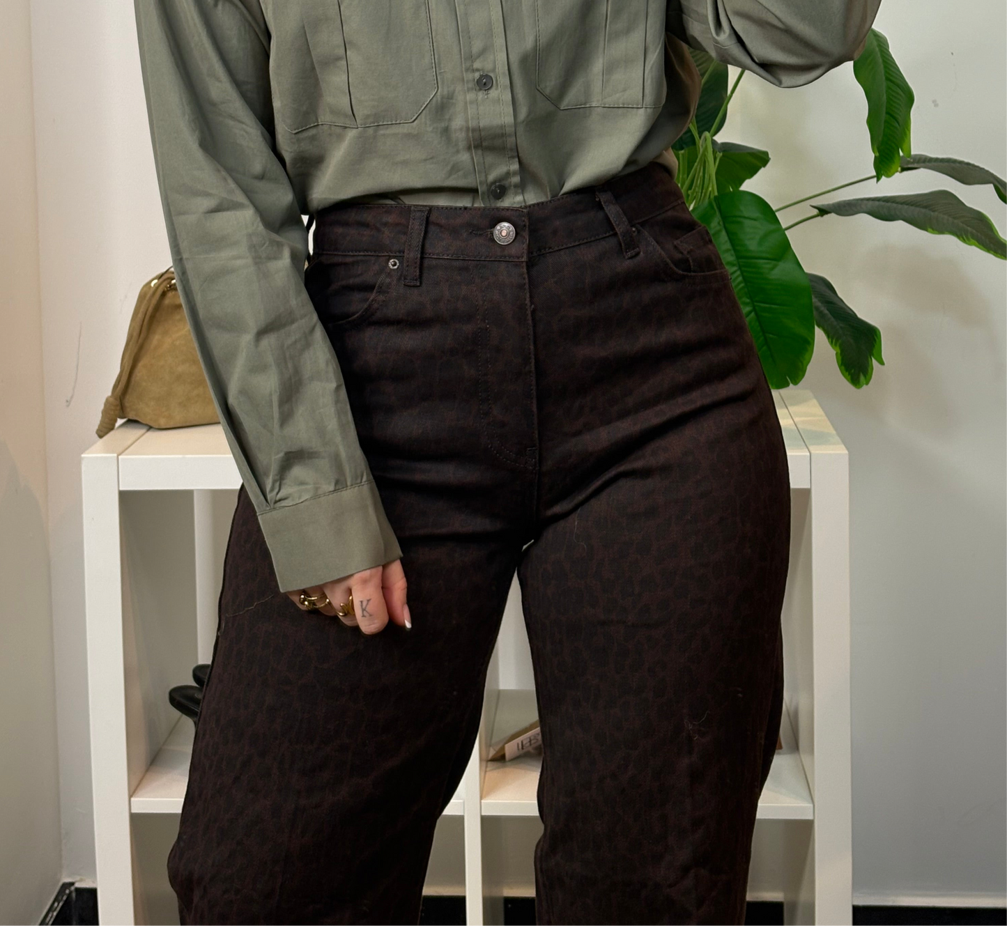 JEANS IMPRIMÉ LÉOPARD