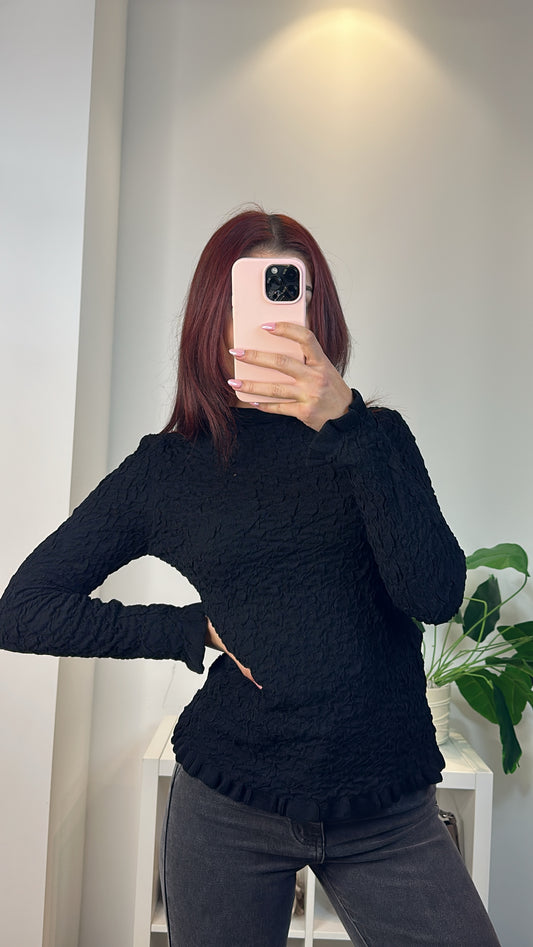 Pull Col Roulé Froissé