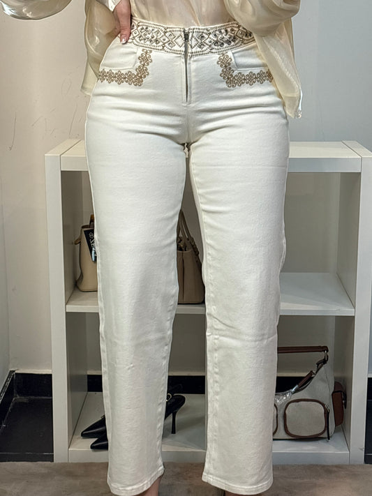 JEANS BRODÉE