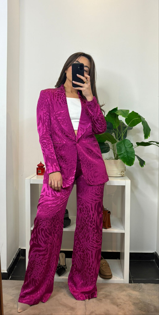 TAILLEUR SATINÉ IMPRIMÉ ANIMAL