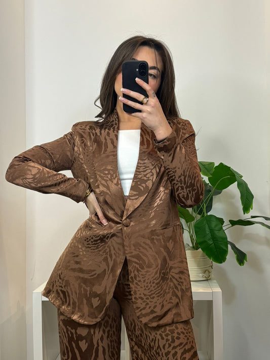 TAILLEUR SATINÉ IMPRIMÉ ANIMAL